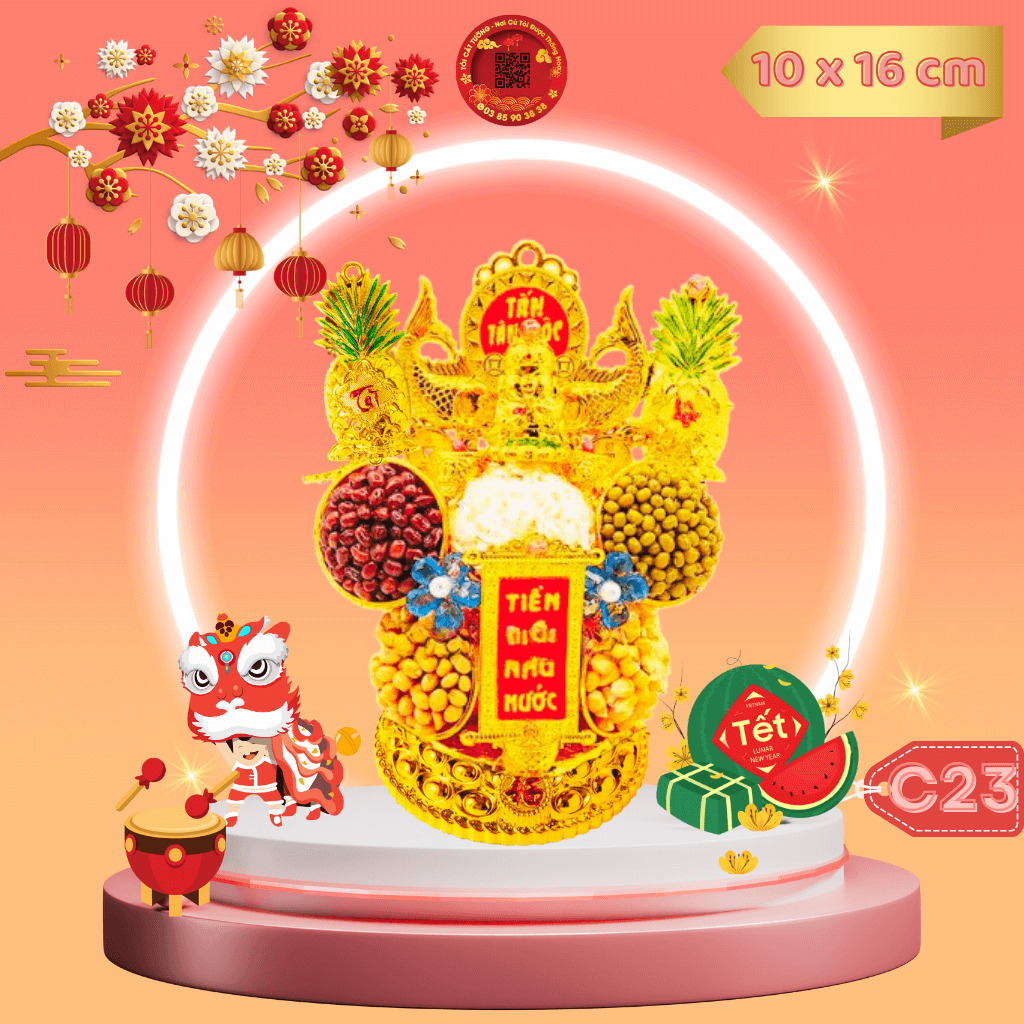 Tháp Tỏi Ông Địa Song Ngư Tài Lộc - TỎI CÁT TƯỜNG