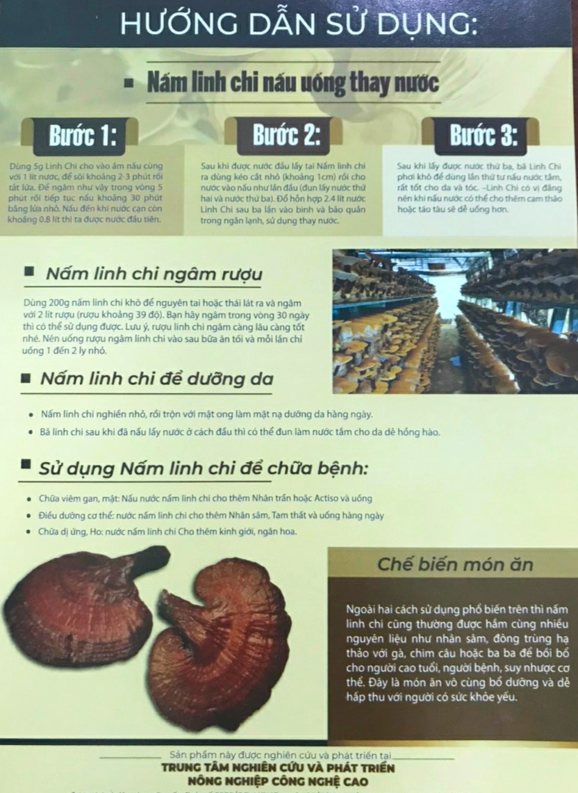 Nấm Linh chi 200g sấy hút chân không (Reishi mushroom)