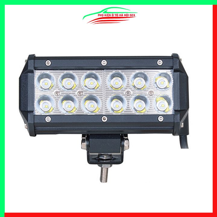 Đèn trợ sáng Runlai 12 bóng 2 hàng điện áp 12V / 24V 36W ánh sáng vàng / trắng