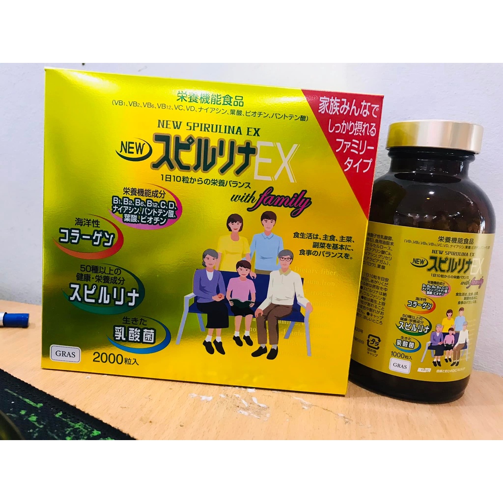Tảo vàng EX 2000 viên Nhật Bản