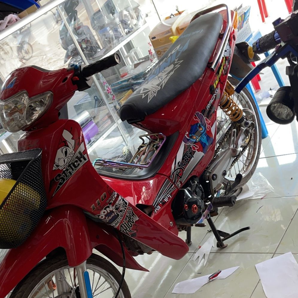 [HCM]Tem xe wave nhỏ mẫu tem rời cao cấp 3 lớp bóng không bay màu