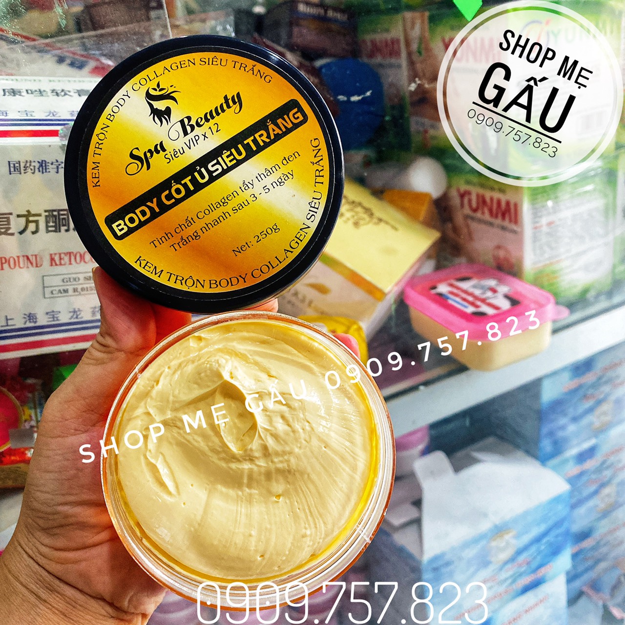 KEm body cốt ủ 2 tầng siêu trắng 250g