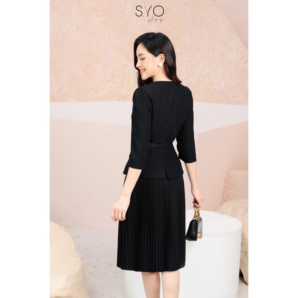 Chân Váy Dập Ly Đai Sườn V1013