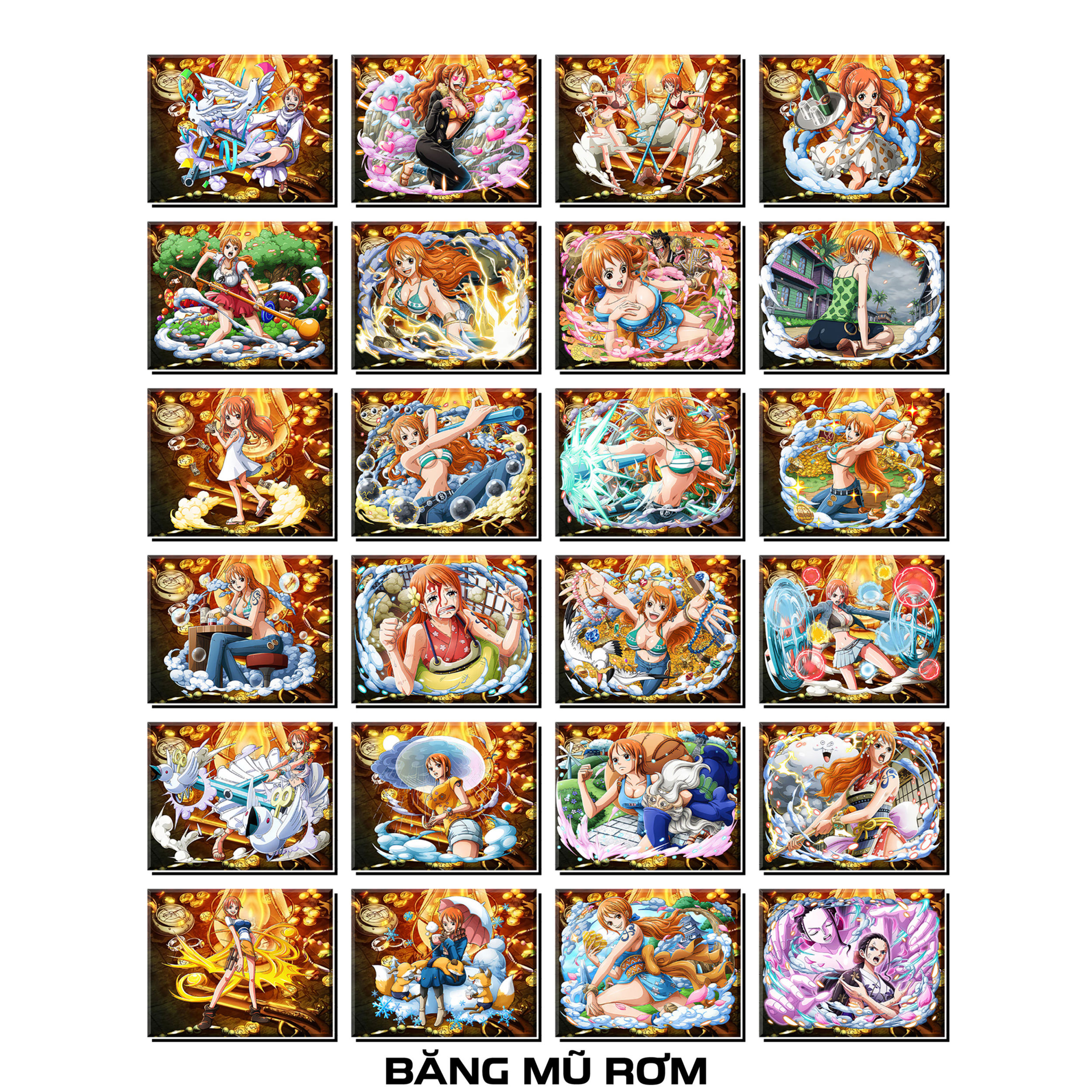 [Độc Quyền Phản Quang 7 Màu] - Phần 22 - Thẻ Bài One Piece - Băng Mũ Rơm