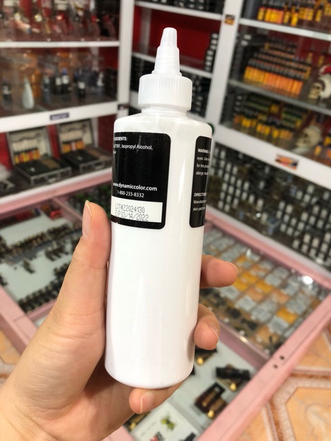 Mực xăm Dynamic trắng 240ml:749k/ 1 chai