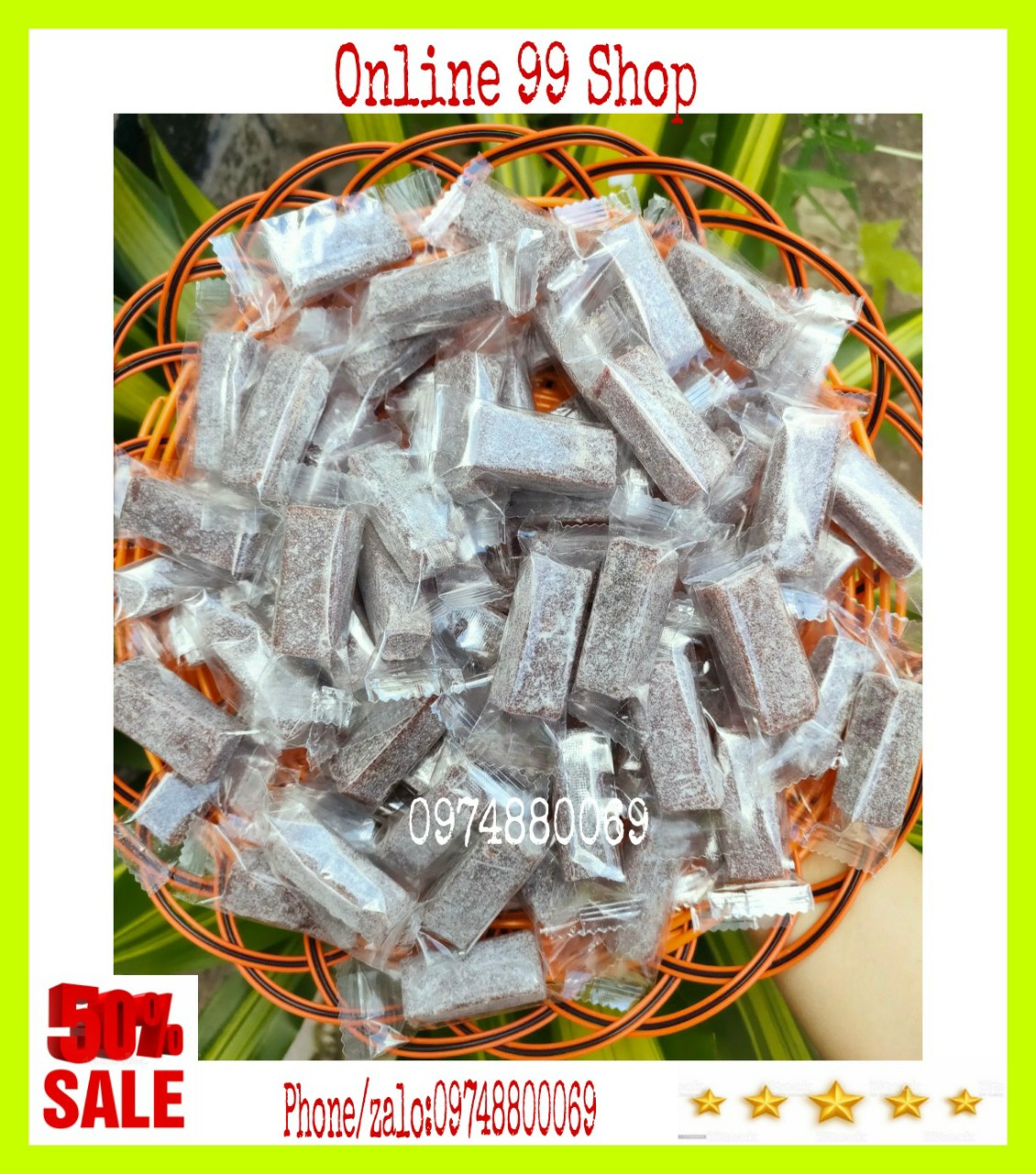 (FREESHIP) 1KG KẸO GỪNG DẺO PHẤN BẾN TRE - CHỢ BẾN TRE