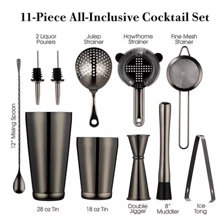 Sét 11 Dụng Cụ Pha Chế Cao Cấp Inox #304 [ Nhiều Màu Sắc ] [ HÀNG LOẠI 1 ]