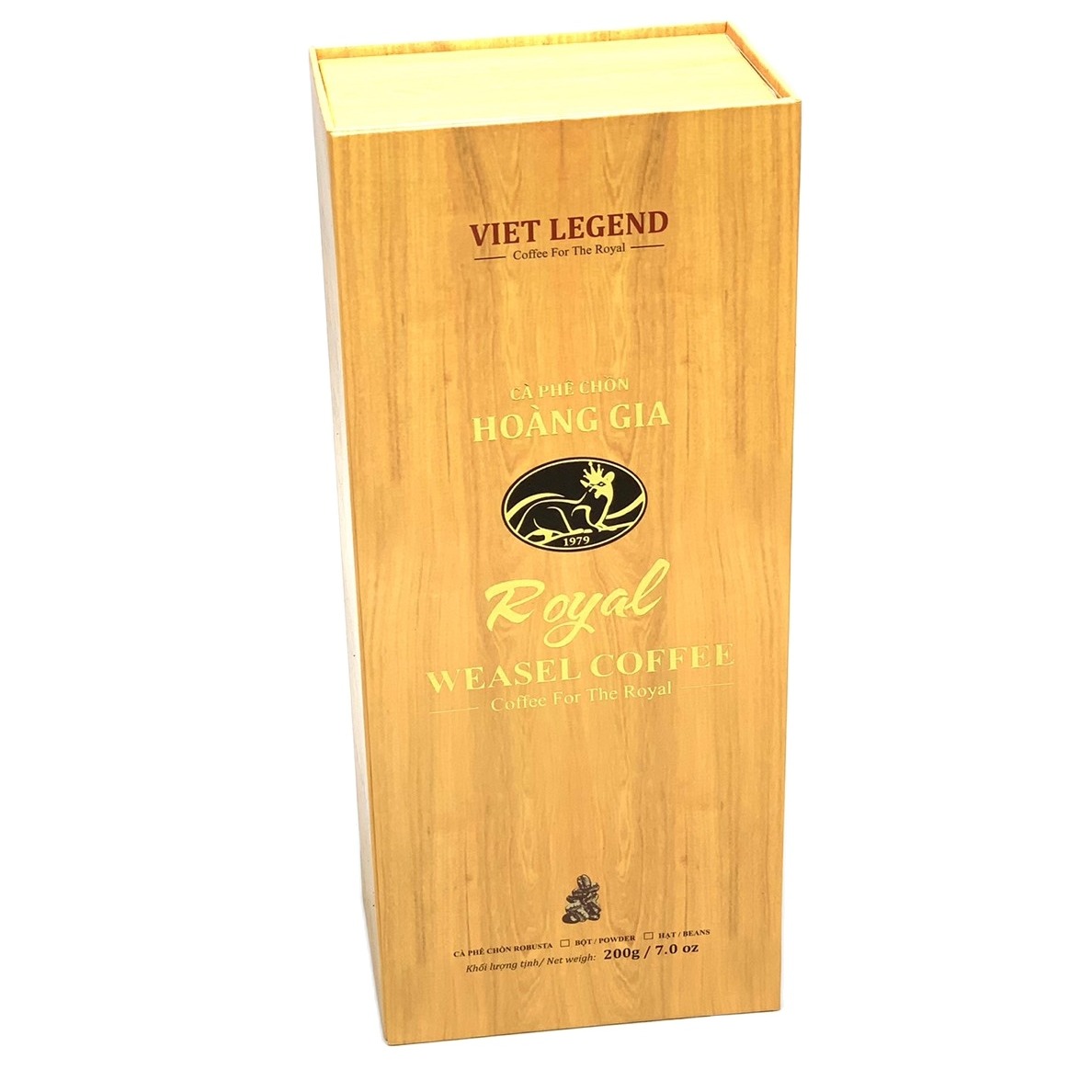 Cà phê Chồn cao cấp Hoàng Gia - Hộp 200gam - Cà phê Chồn Robusta