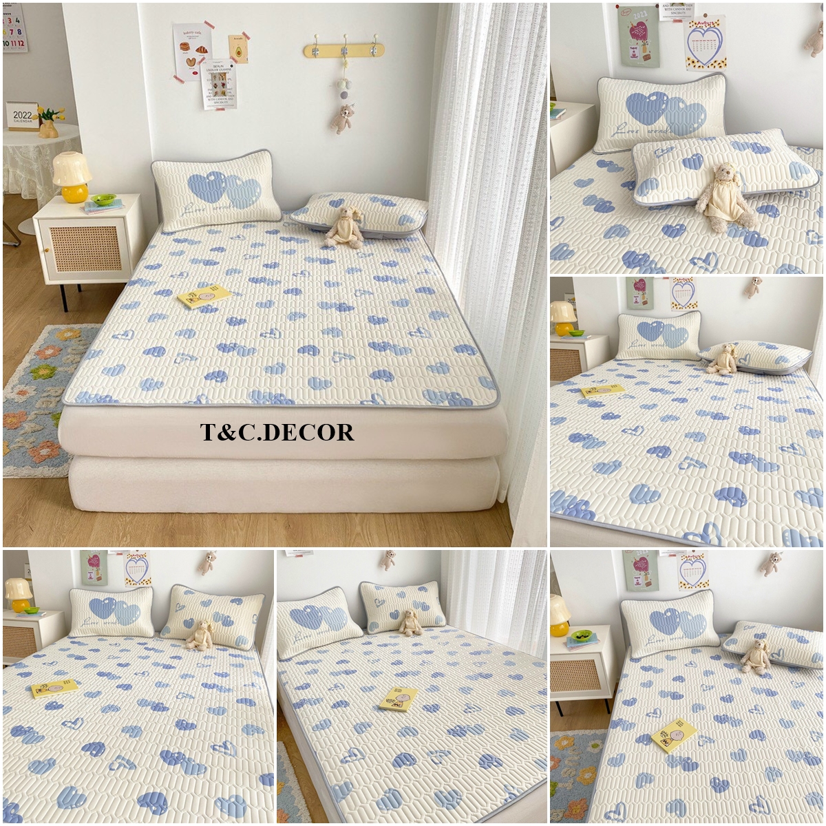 Chiếu điều hòa mát lạnh,chiếu cao su non 5d tencel latexx cực mát cực êm,size 1m6-1m8-2m2