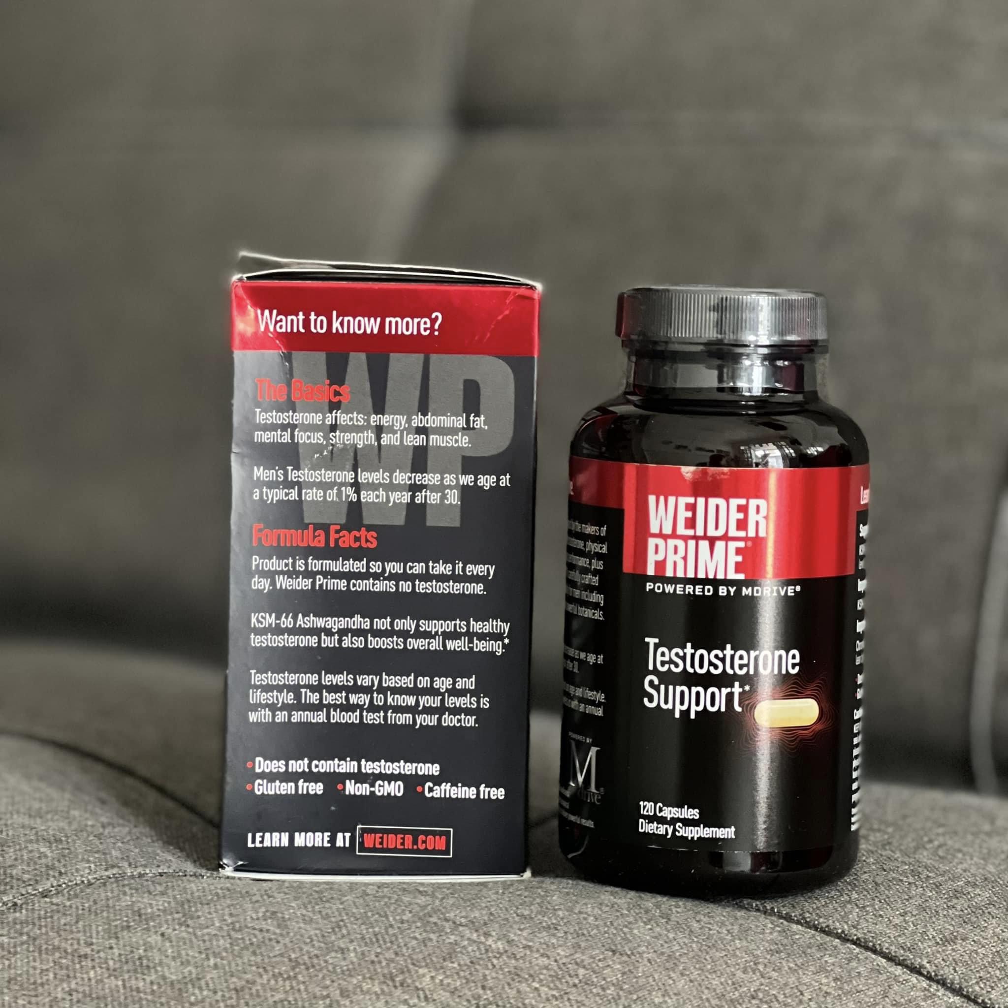 Weider prime testosterol support 120 viên
