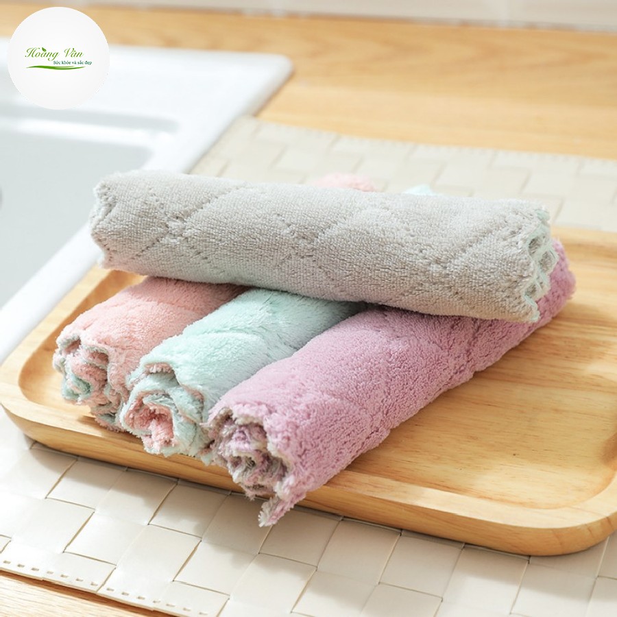 Khăn lau chén bát vải mịn thấm hút tốt