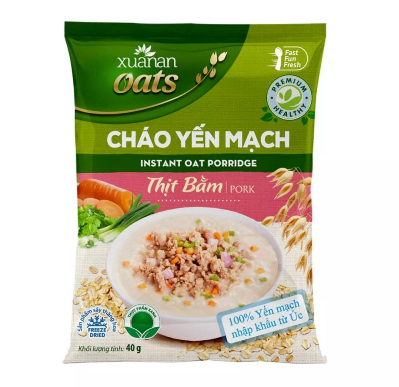 Combo 6 Gói Cháo Yến mạch Thịt Bầm Xuân An 40gr/Gói( Tặng KM bất kỳ)