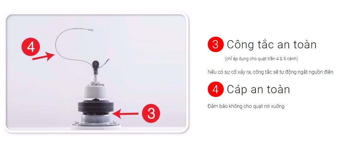 Quạt trần 4 cánh Mitsubishi C56-RW4