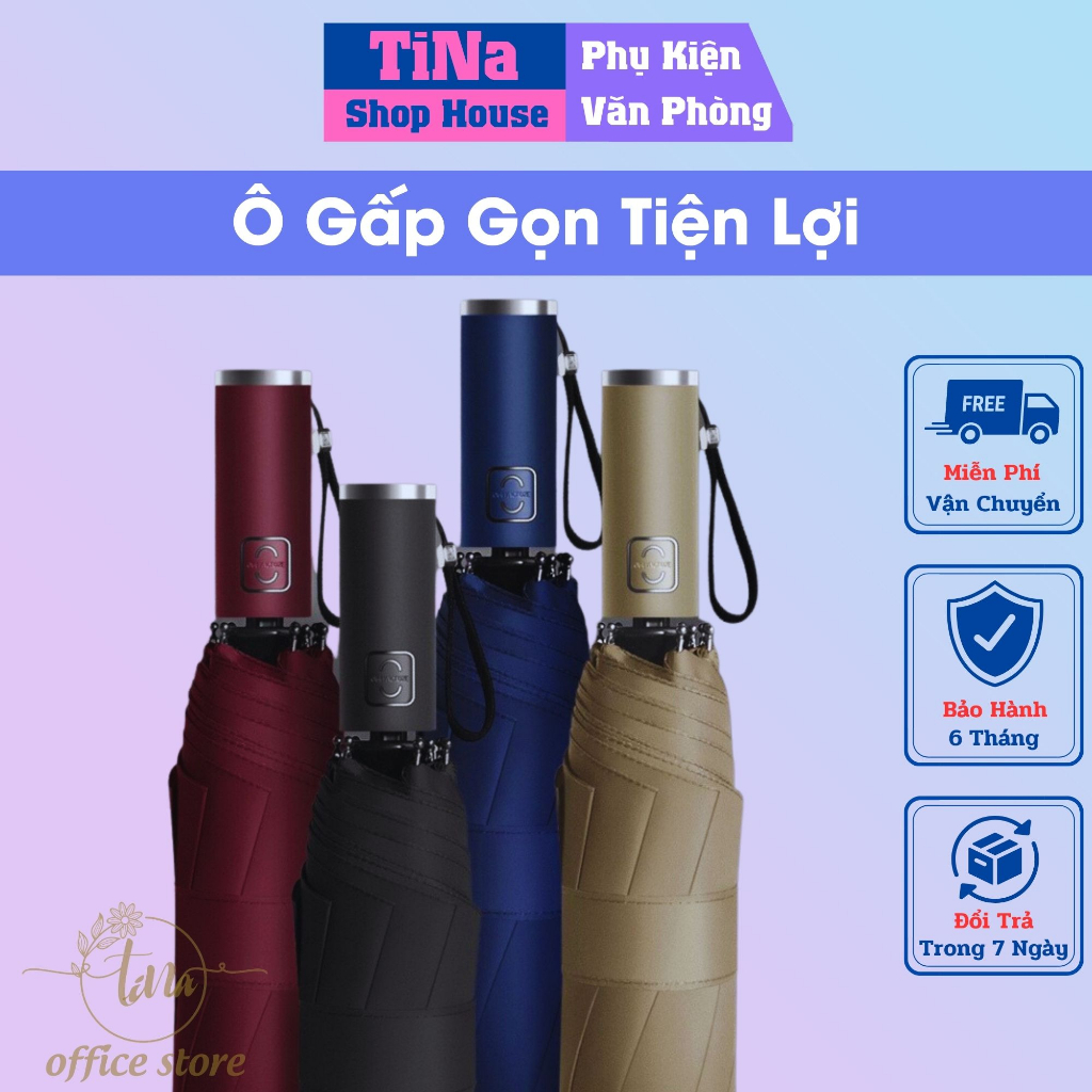 Ô Gấp Gọn Đi Mưa, Che Nắng Chống Tia UV CAO CẤP , Dù Tự Động Luxury Nhỏ Gọn, Tiện Lợi - Ô Dù Tự Động