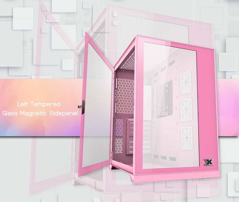 Vỏ Case Xigmatek Aquarius S QUEEN (Mid Tower/Màu Hồng)