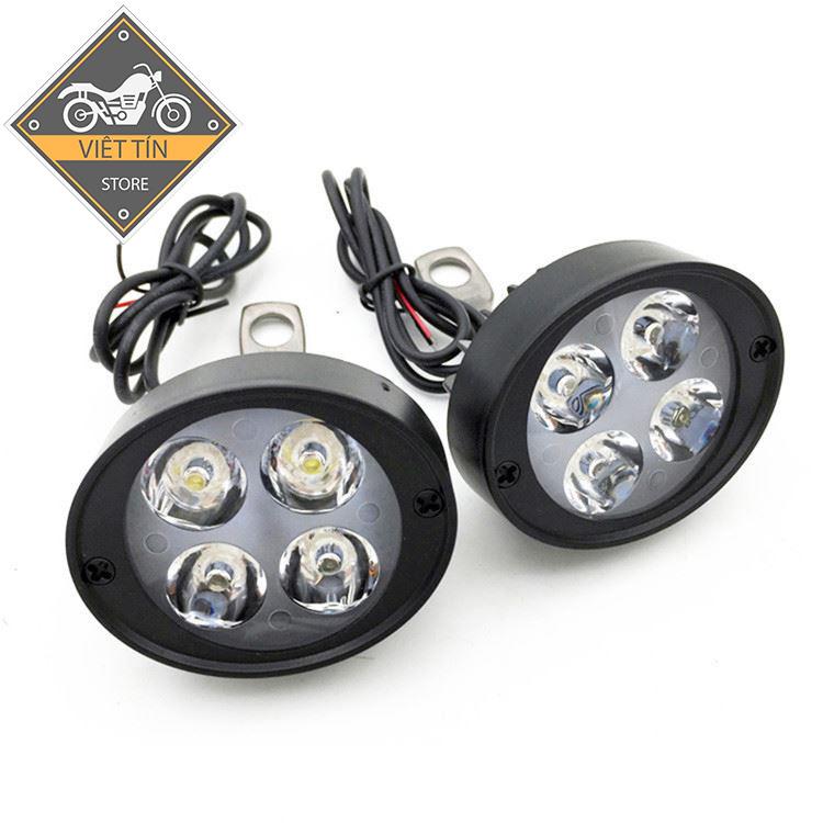 Đèn Trợ Sáng Gắn Gương Xe Máy core 2 C4 A1 (1 chiếc) - Kmart
