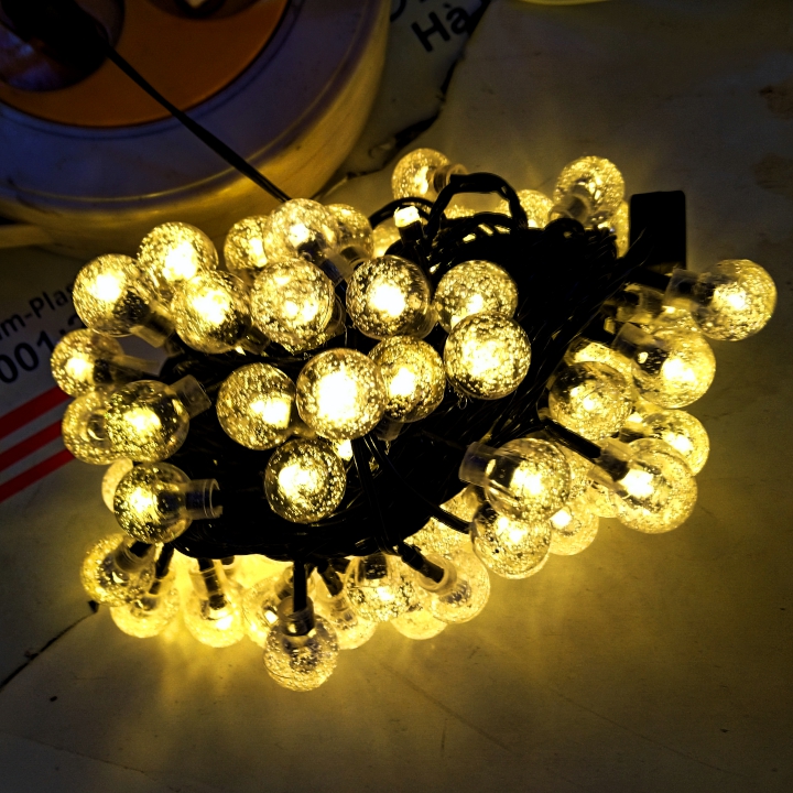 Dây Đèn Trang Trí LED Cherry Ball Bi Bọt 10m 80 Bóng