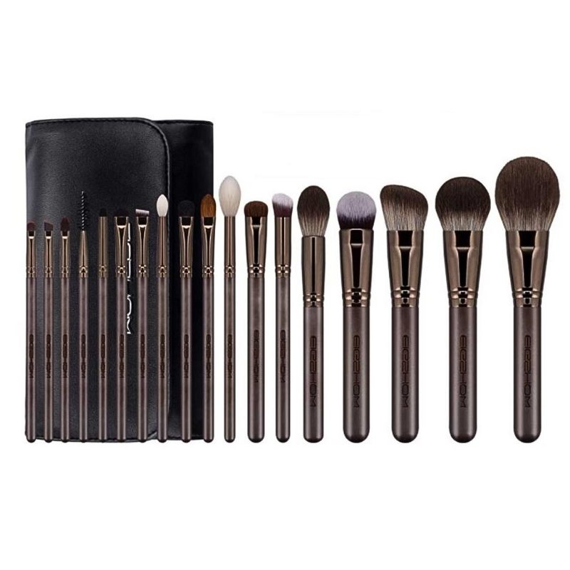 Bộ cọ trang điểm Eigshow magician series 18pcs complete brush kit lucky coffee