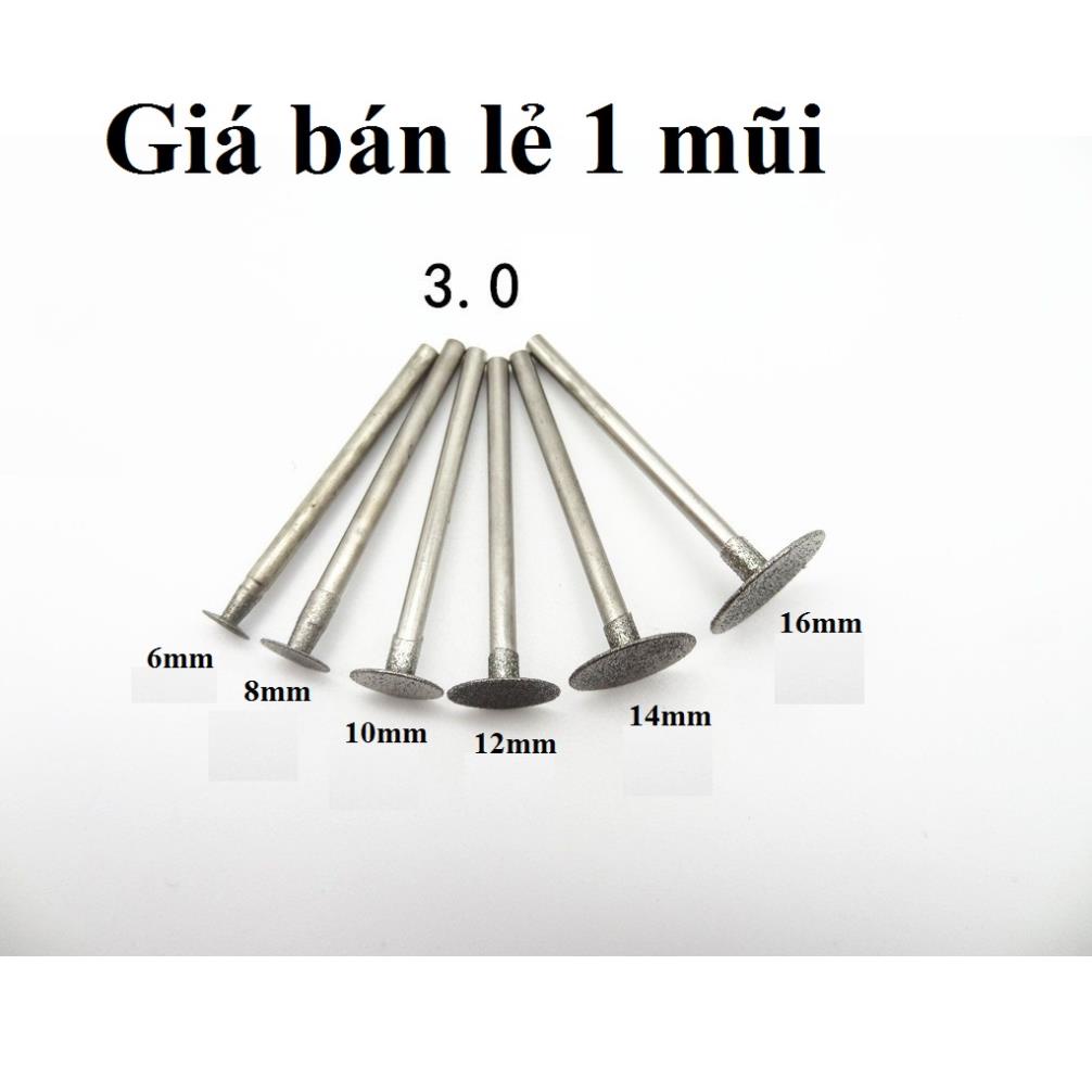Lưỡi cắt mini - đĩa cắt lưỡi câu kim cương mini đĩa cắt liền cán 3mm T