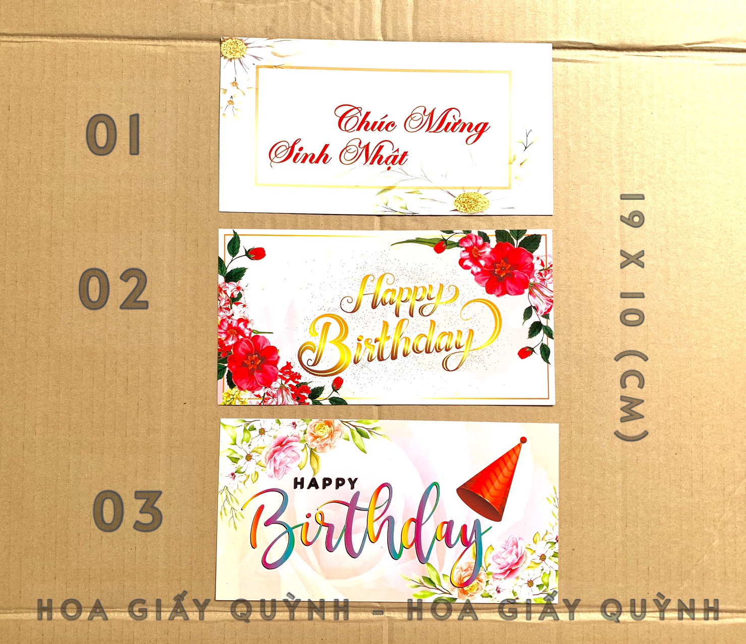 Banner, Chữ (thiệp) chúc mừng sinh nhật size trung & lớn