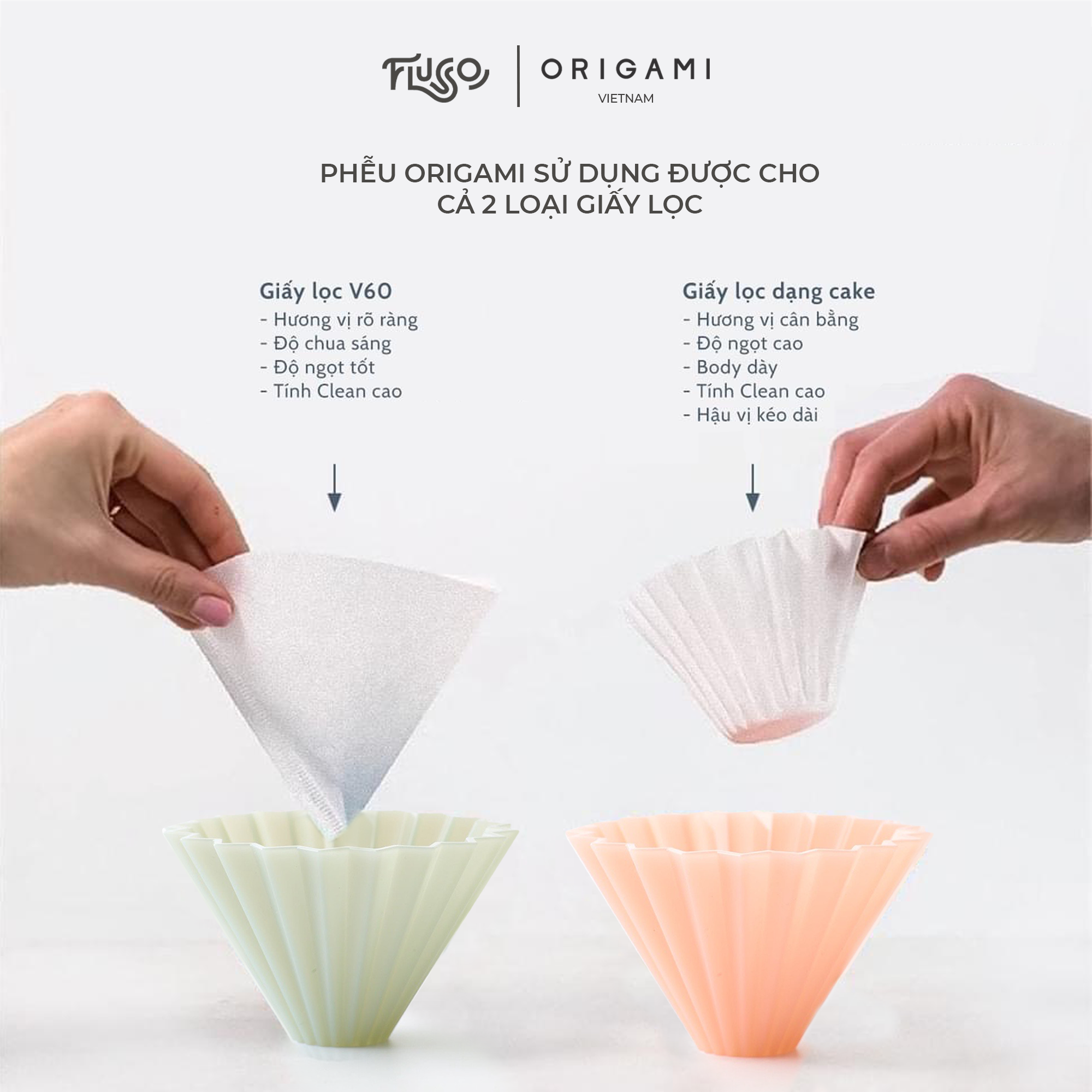 [ORIGAMI JAPAN] Phễu Lọc ORIGAMI Air - Phễu Lọc Cà Phê V60