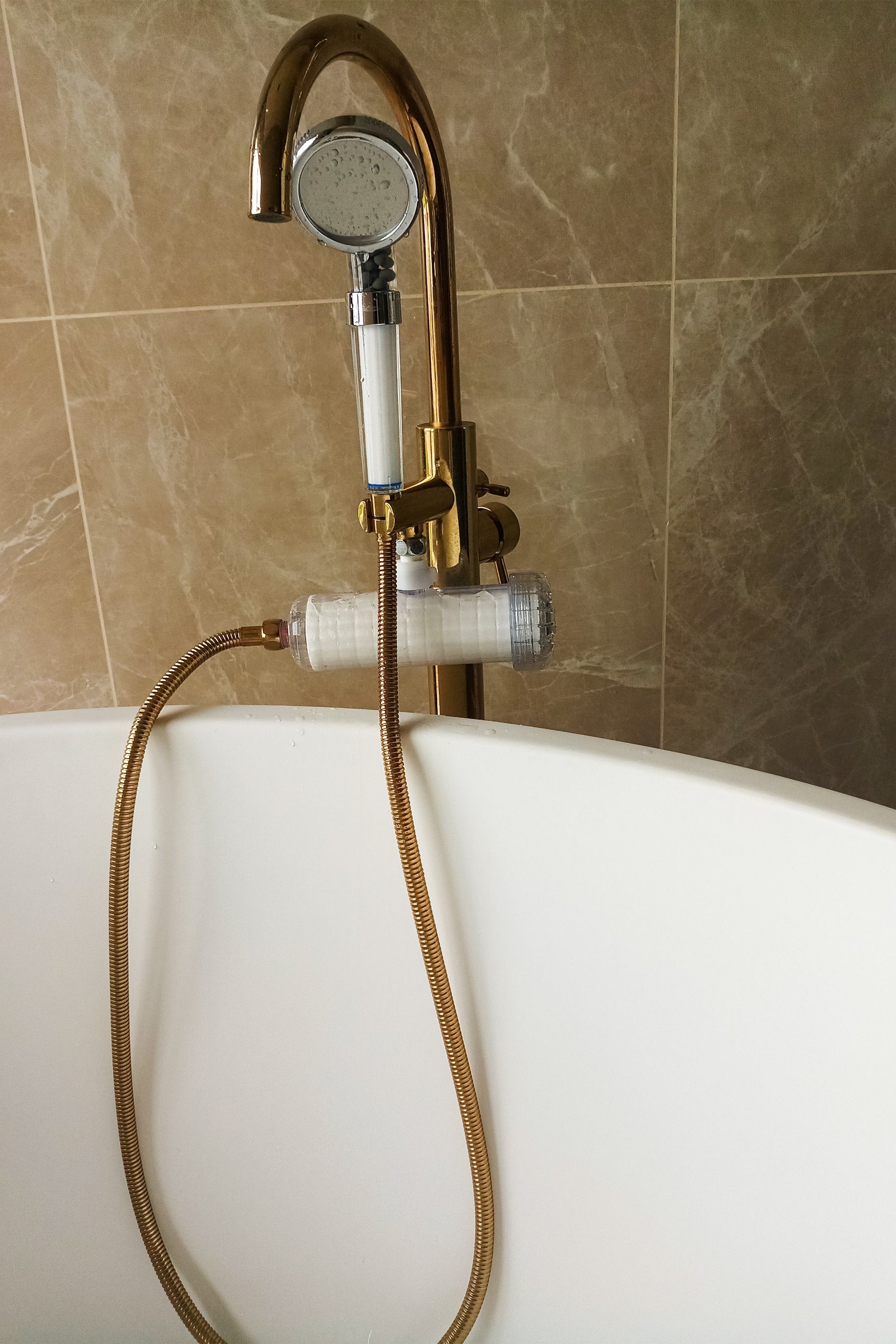 [Free 5 Filter Cores] Shower Filter Booster Water Filter with 3 Water Modes Including Ceramic Filter + Pp Filter to Remove Rust, Impurities, and Dirt