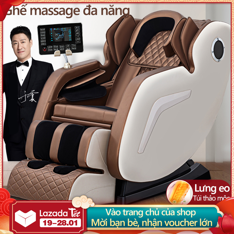 Ghế massage kiểu mới màn LCD cảm ứng, kiểu 0 trọng lực, có thể phát nhạc massage toàn tự động cao cấp mới Redepshop