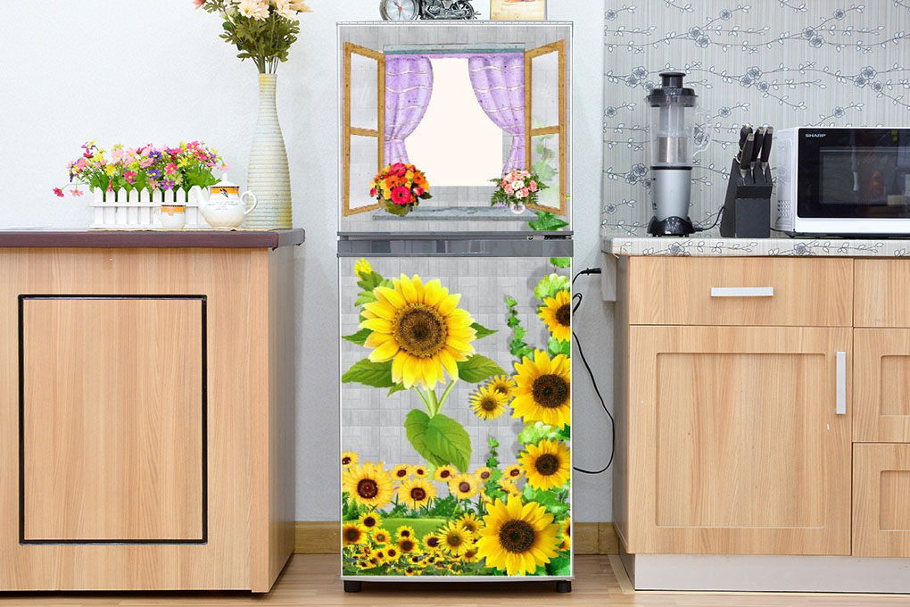 [HCM]Decal dán trang trí tủ lạnh - Khung cửa sổ - Chất liệu cao cấp