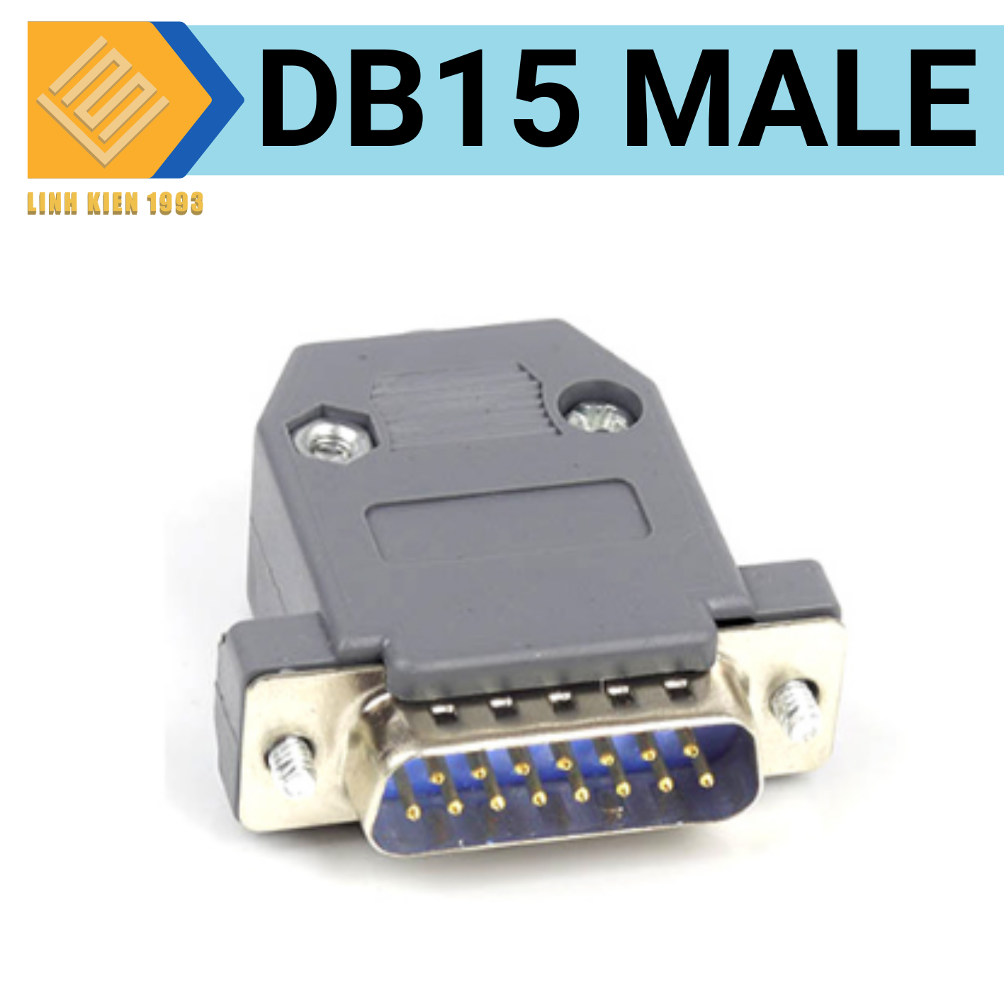 Đầu db15 cái có vỏ 2 hàng chân