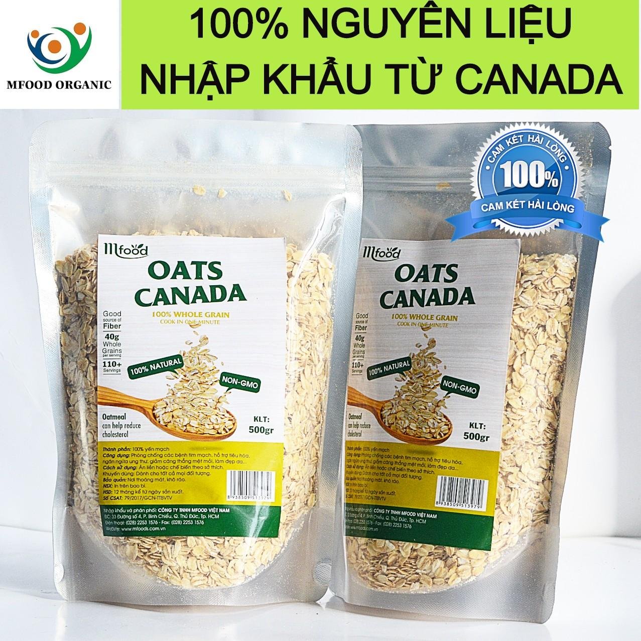 [HCM]Yến Mạch Canada Cán Dẹt 500g