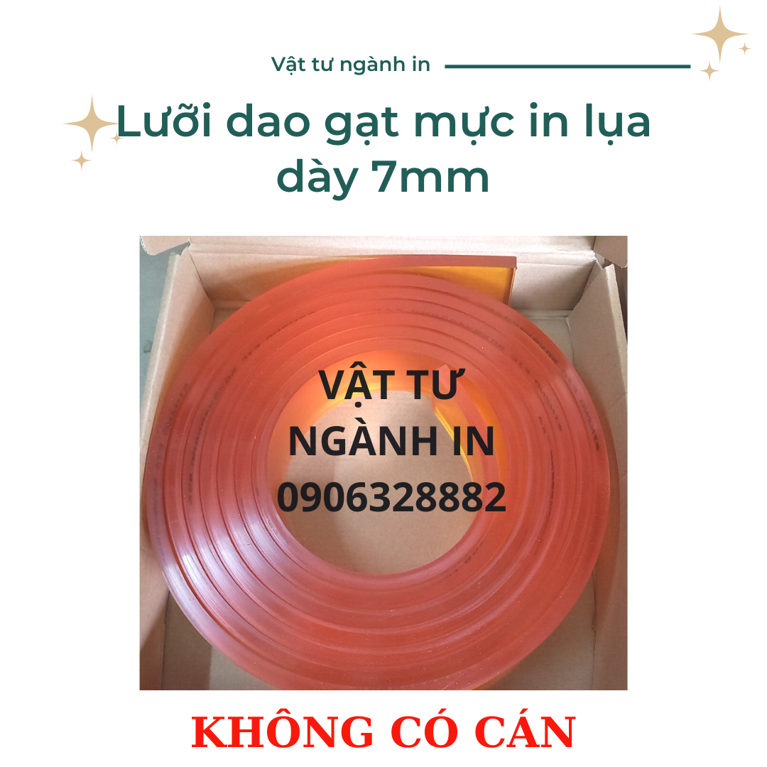 Lưỡi dao gạt mực in lụa 7mm kích thước theo yêu cầu