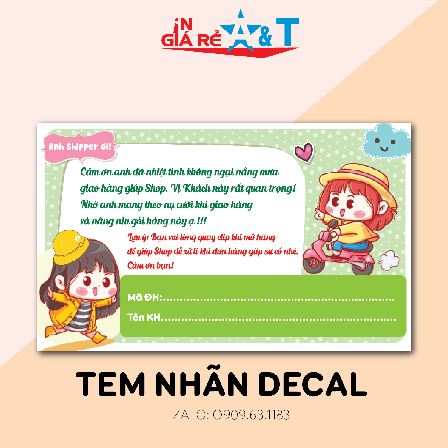 [HCM]combo 100 Tem dán cảm ơn shipper NHÃN CÁM ƠN SHIPPER-MẪU 9