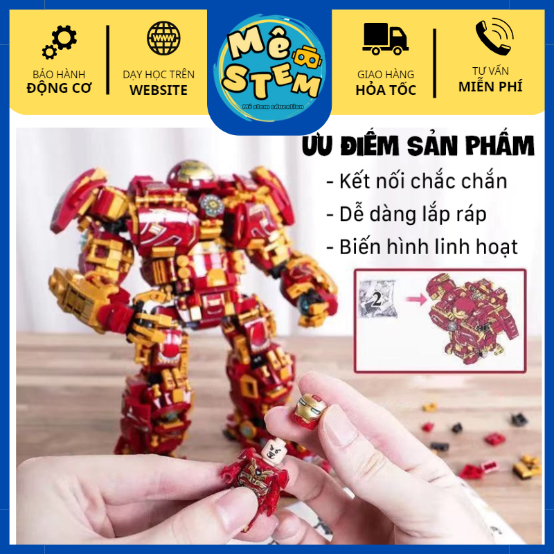Đồ chơi lắp ráp mô hình Ironman, Hulk Buster dành cho trẻ nhỏ