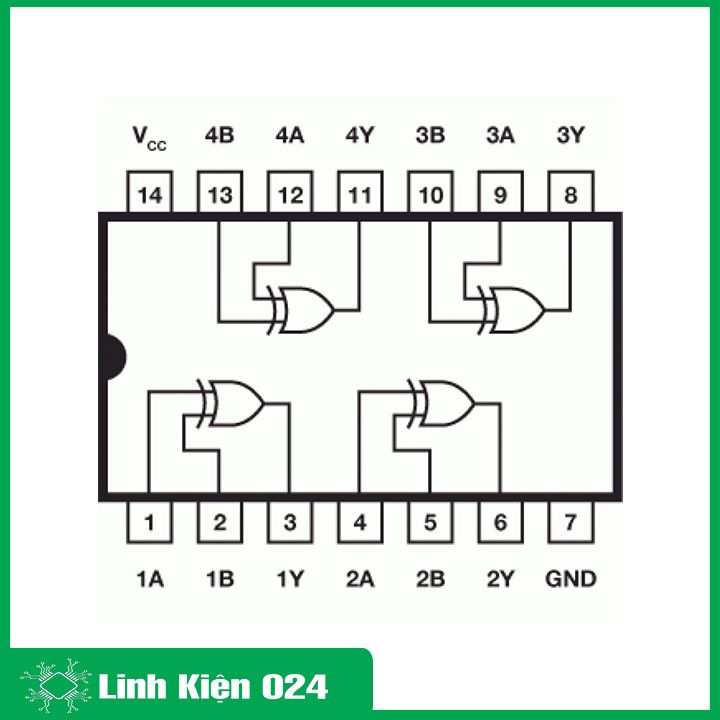 IC 74HC86 DIP14/SOP14 4 đầu vào độc lập