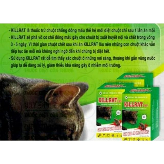 Thuốc Diệt Chuột Killrat 0.005% (1 Hộp 2 Gói )