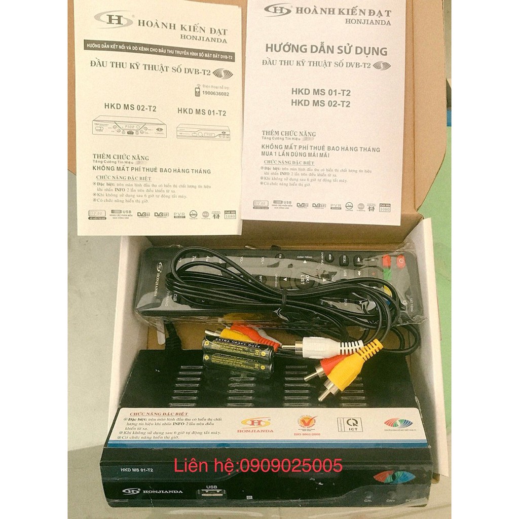 Đầu Thu DVB T2 HKD MS 01-T2  -Truyền Hình Số Mặt Đất DVB-T2  - HKD MS 01-T2