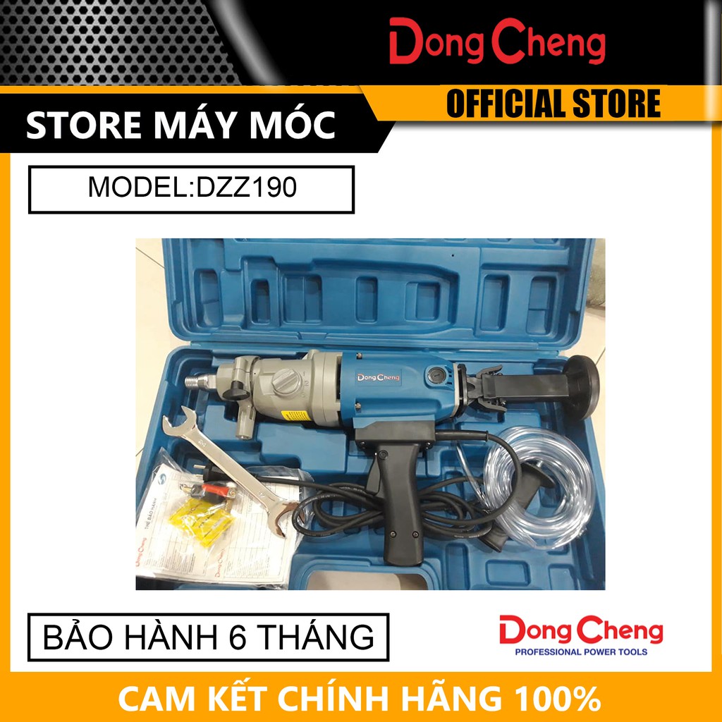 Máy khoan rút lõi cầm tay dongcheng dzz190 1800w- hàng chính hãng