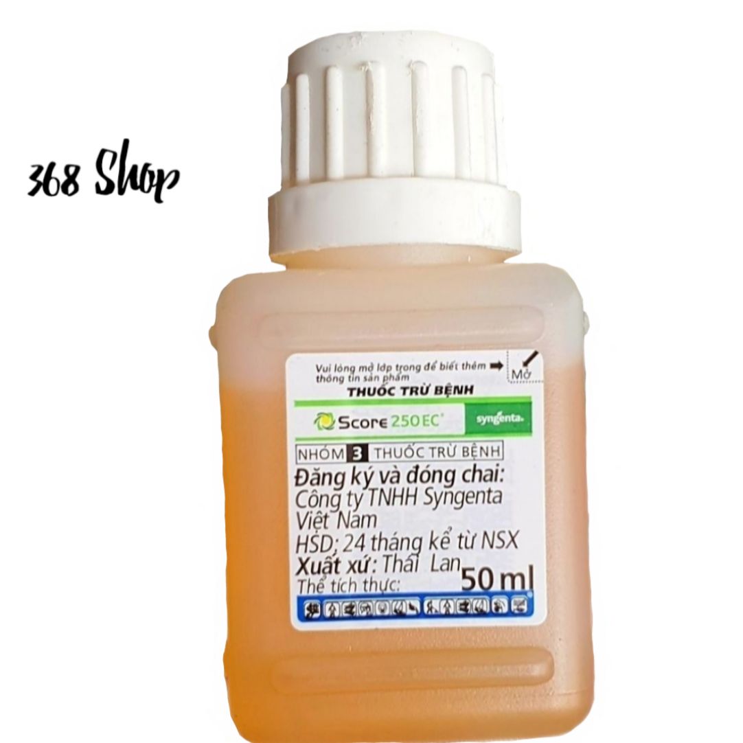 (Combo 10 chai)💎 Thuốc trừ bệnh cây trồng Score 250 EC (50ml)💖 Đặc t-rị: bệnh phấn trắng, mốc sương cho cây trồng.