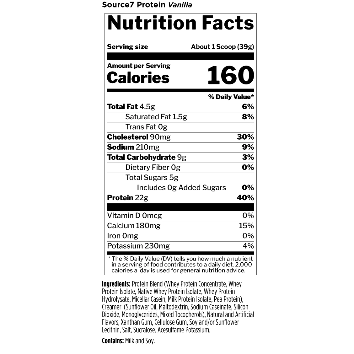 Bột Cung Cấp 7 Loại Protein Vị Kem Gelato RULE 1 SOURCE7 PROTEIN 5LBS