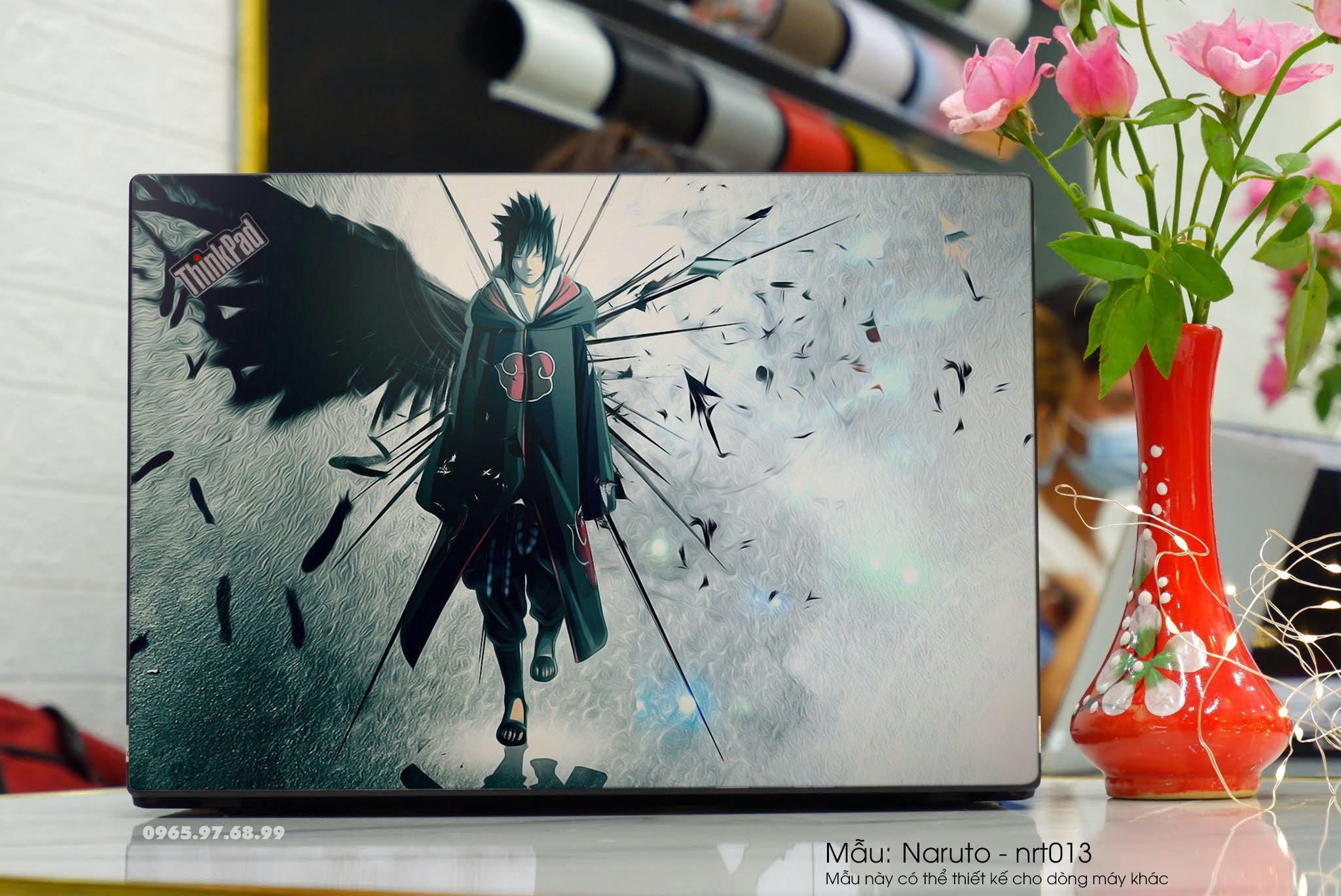 Decal Skin dán Laptop Lenovo mẫu Naruto (inbox mã máy cho shop)