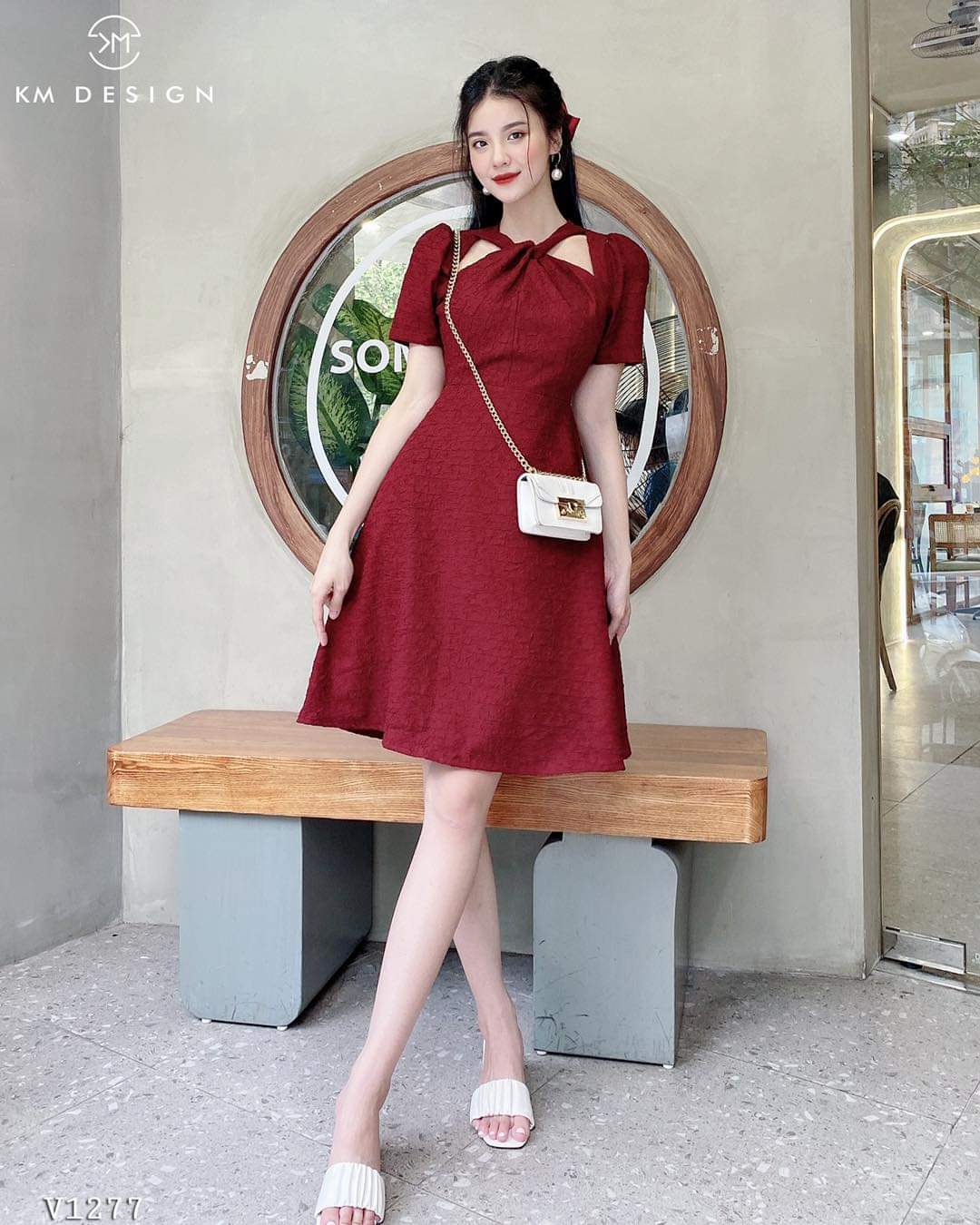 Đầm Xoắn Cổ Dáng Dài Siêu Xinh ( KÈM QUÀ TẶNG NGẪU NHIÊN)