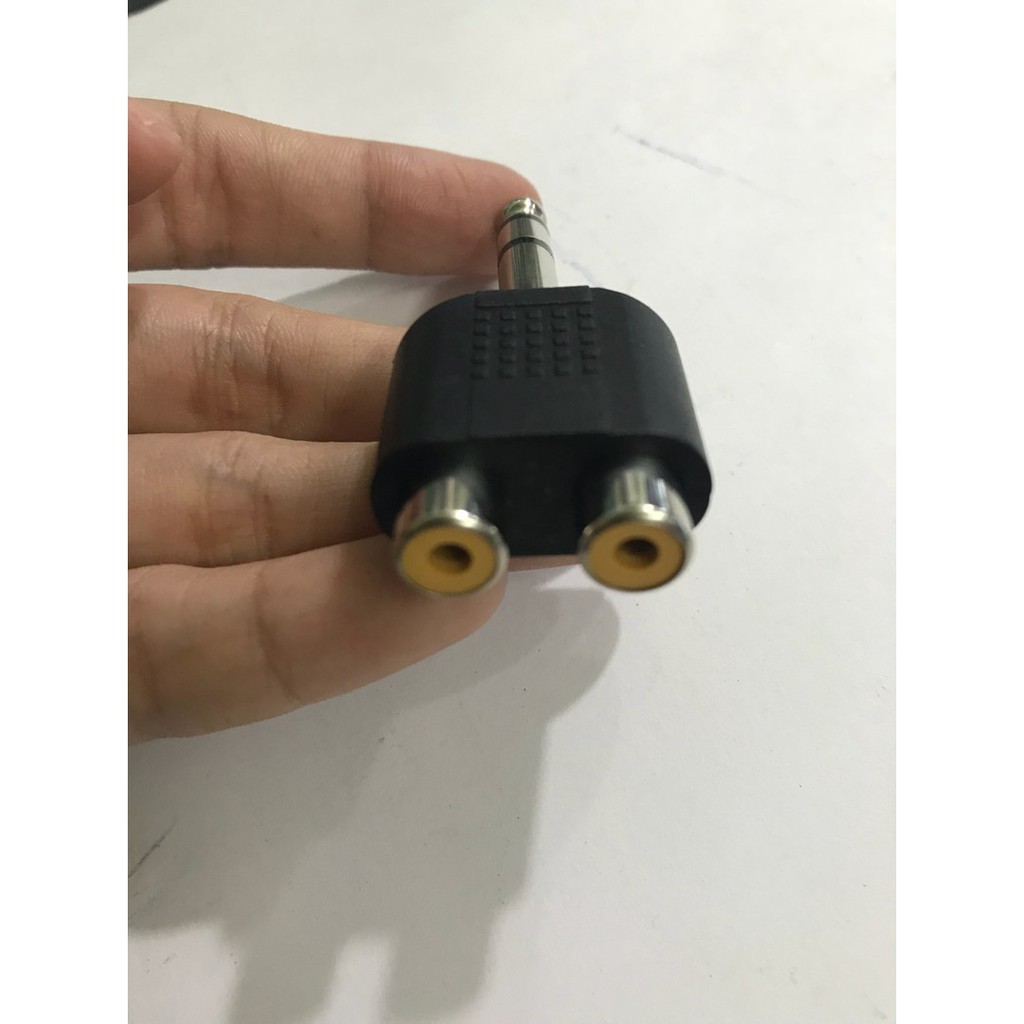 COMBO 2 Đầu chuyển JACK 6.5 ly ra 2 bông sen cái RCA
