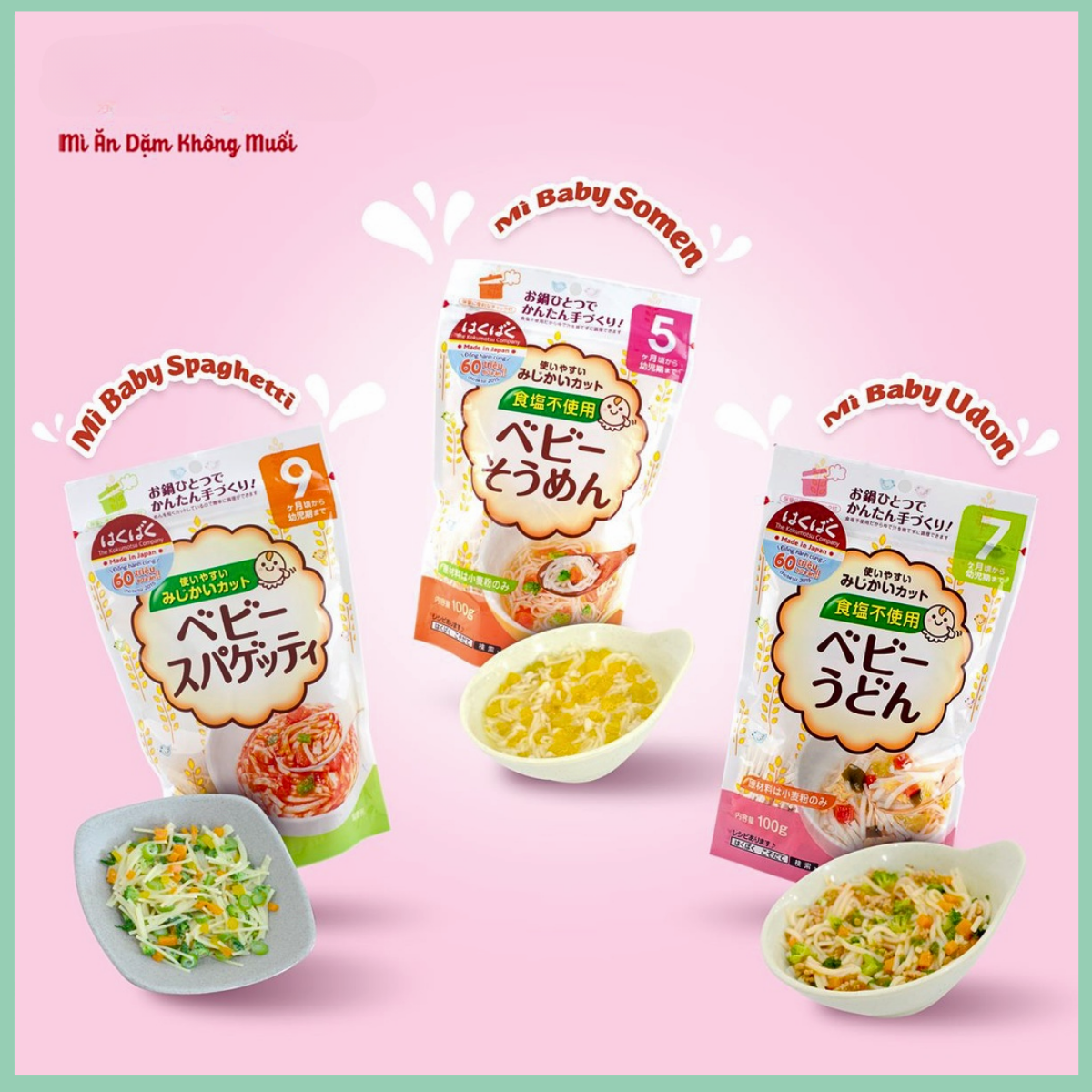 Mì somen Hakubakku cho bé từ 5 tháng Nhật Bản
