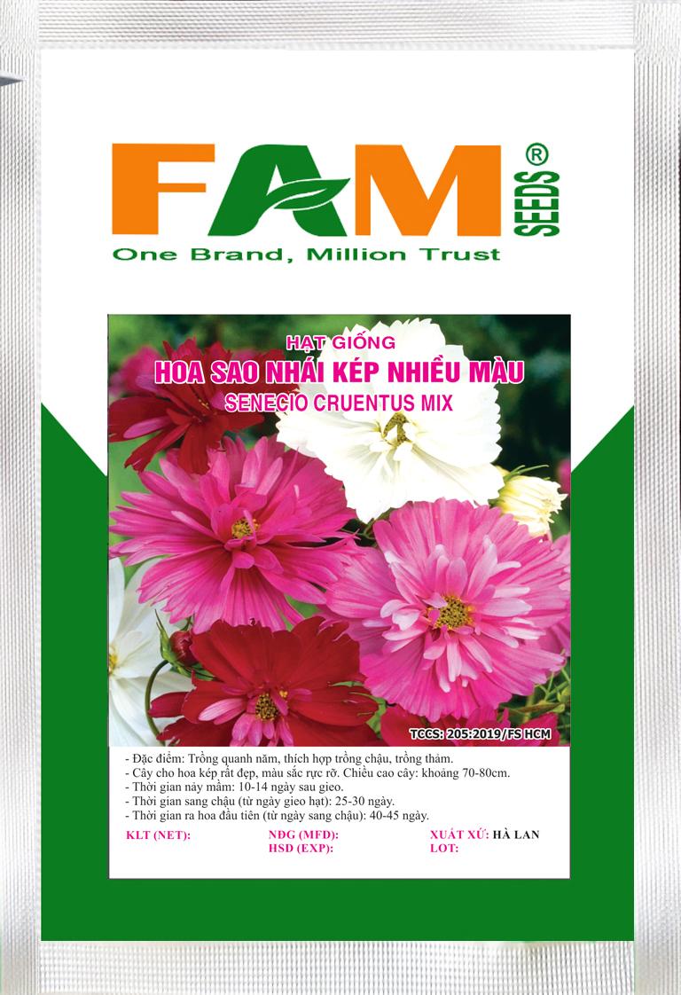 [HCM]Hạt Giống Hoa Sao Nhái Nhiều Màu (Cánh Kép: Đỏ Hồng Trắng) - Gói 0.5gr (60-70 hạt)