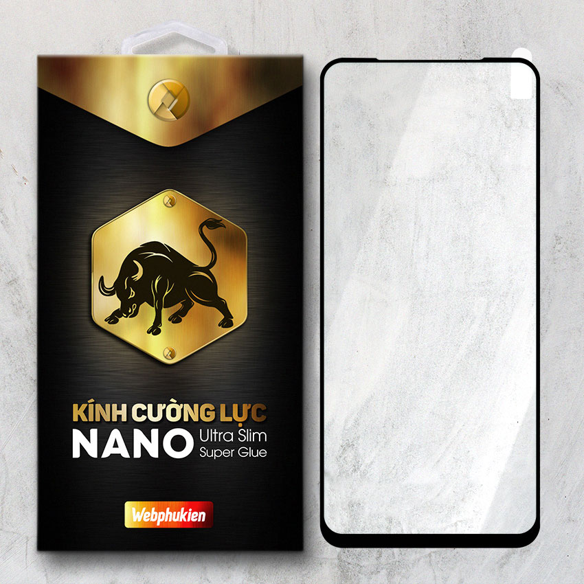 Miếng dán kính cường lực cho Oppo A53 2020 Full hiệu Webphukien (Đen)