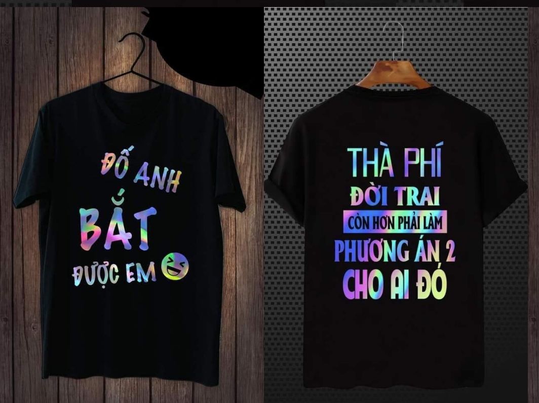 Áo phản quang, combo 2 áo phản quang in hình 7 màu cục chất