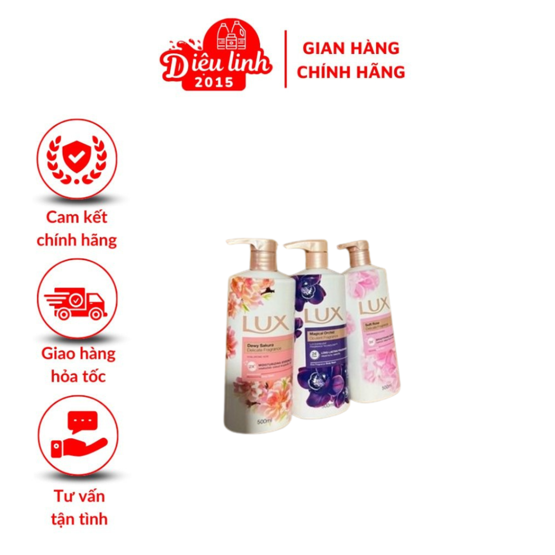 Sữa tắm lux hương hoa hồng soft rose thái lan 500ml