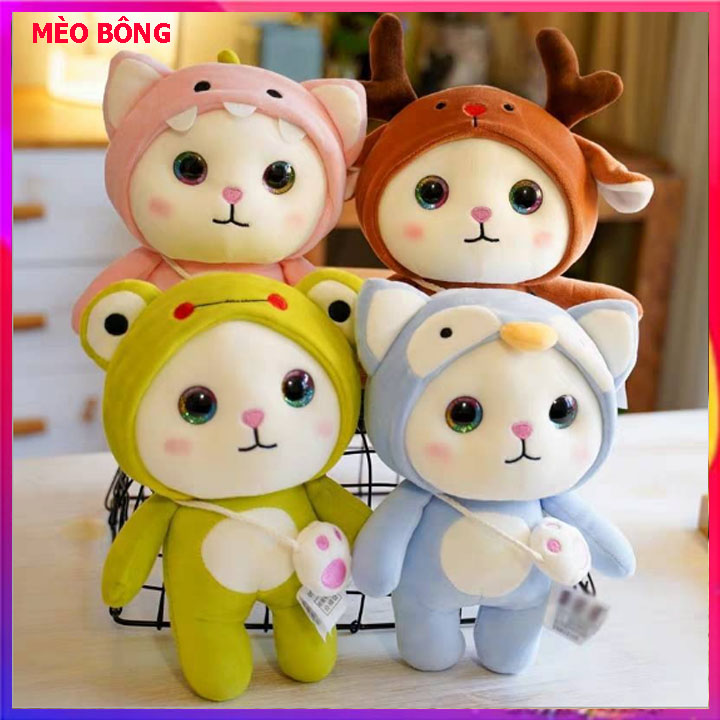 Thú nhồi bông hình mèo con đáng yêu