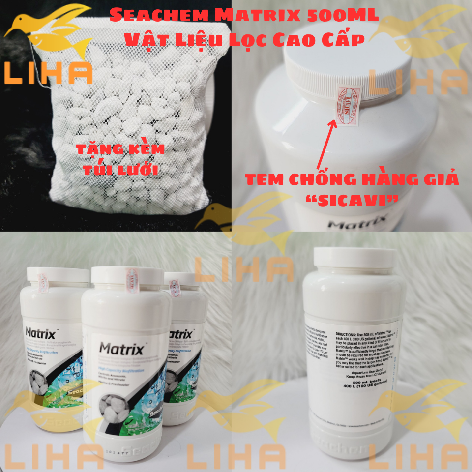 Seachem matrix 500ml - vật liệu lọc cao cấp của mỹ cho bể cá