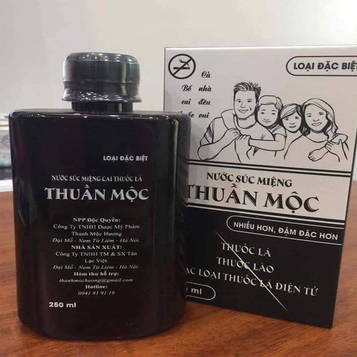Nước súc miệng Thuần Mộc chai 250ml sạch khoang miệng